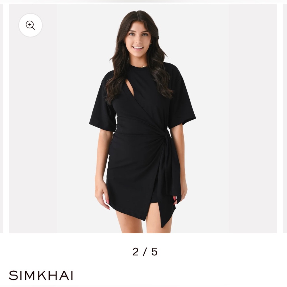 Simkhai livia wrap tie mini dress